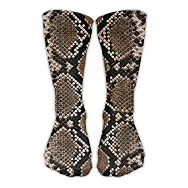 Leopard Snake Sexy Novelty Socks for Women – High Knee Fun & Fashion - Premium socks from Lizard Vigilante - Just $16.99! Shop now at Lizard Vigilante