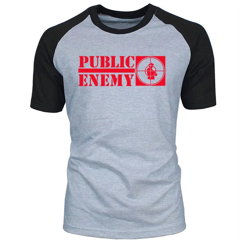 Public Enemy Rock HipHop Rap Music Men's T-Shirt T Shirt Men Short Sleeve O Neck Cotton Casual Top Tee Loose Size - Lizard Vigilante