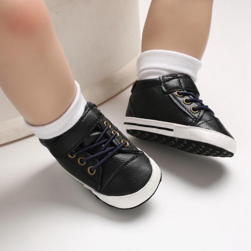Newborn PU Leather Shoes Winter Fashion Baby Soft Sole Canvas Sneakers 0-12 Months Baby Boy And Girl