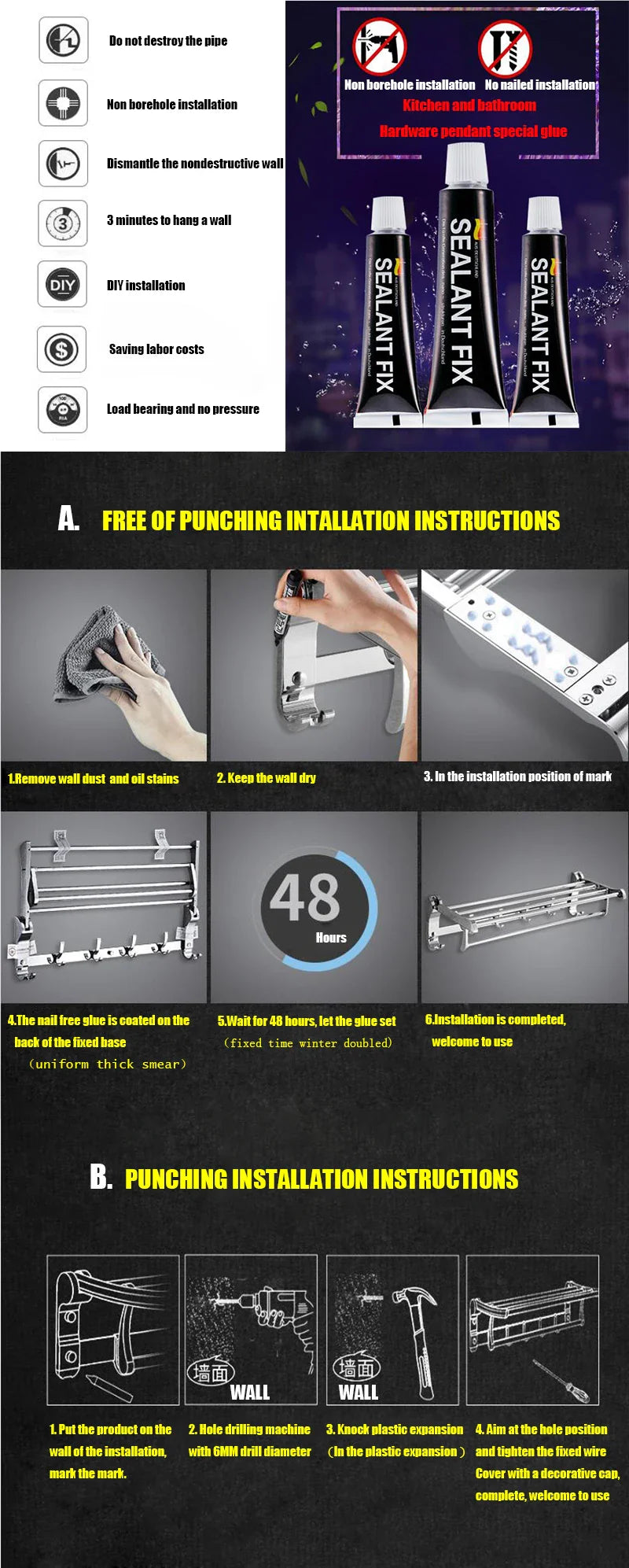 Portable Wall Mounted Umbrella Storage Rack Creative Wall Umbrella Clip Holder Racks Home Storage Hanger Organizer