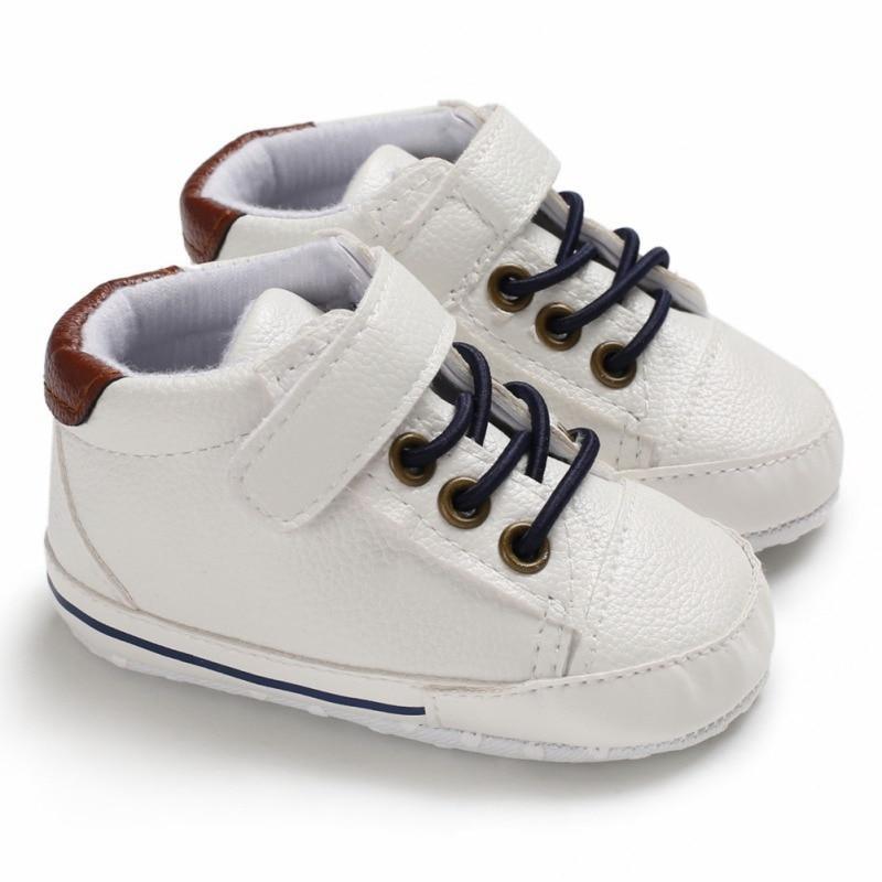 Newborn PU Leather Shoes Winter Fashion Baby Soft Sole Canvas Sneakers 0-12 Months Baby Boy And Girl