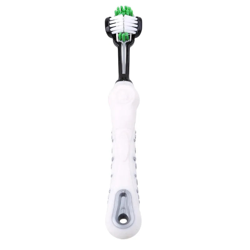 Three-Sided Pet Toothbrush for Dogs and Cats – Tartar Removal & Bad Breath Care - Premium toothbrush from Lizard Vigilante - Just $12.99! Shop now at Lizard Vigilante