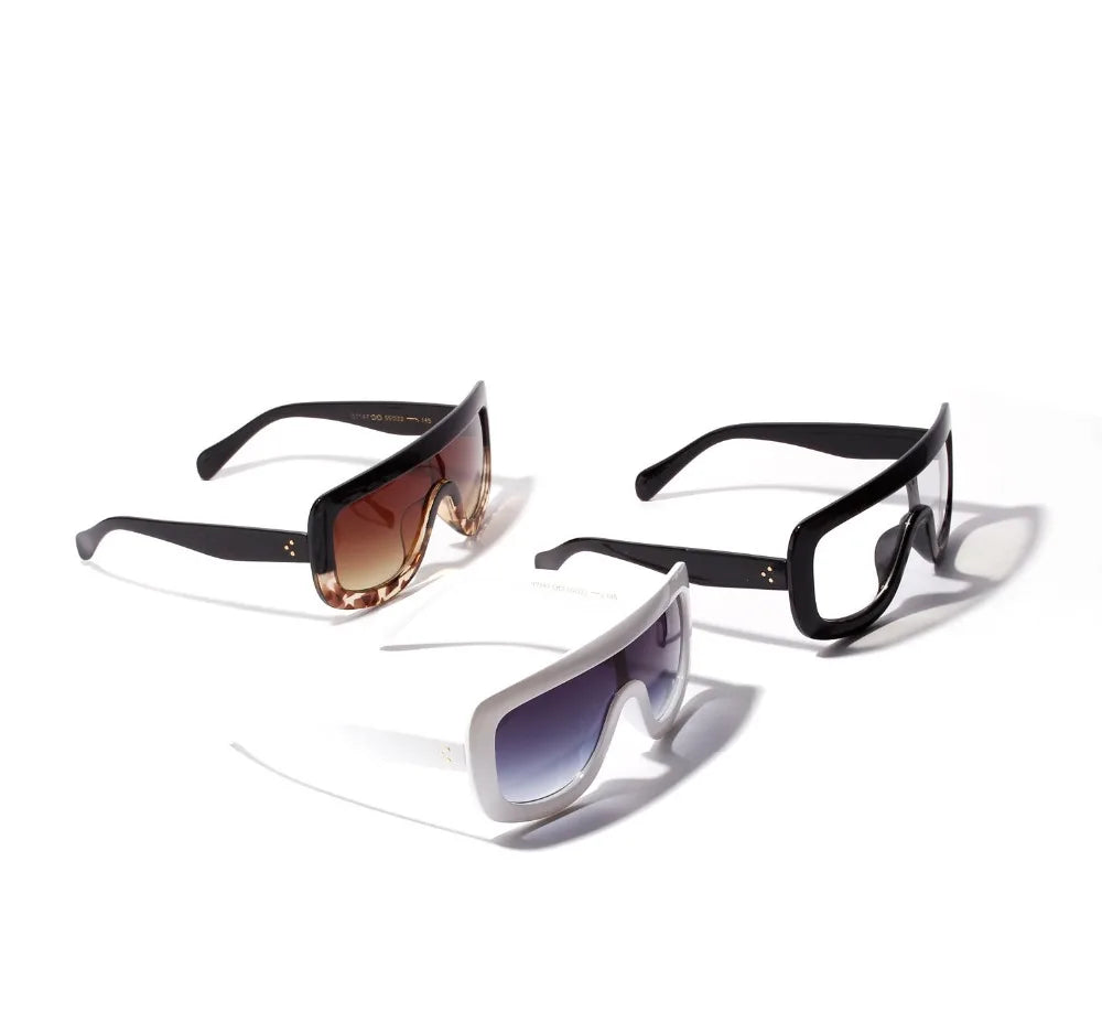 WHO CUTIE 2025 Oversized Sunglasses Women Brand Designer Shield Big Frame Flat Top Gradient Lens Sun Glasses Shades Lady OM87B - Premium  from Lizard Vigilante - Just $18.99! Shop now at Lizard Vigilante