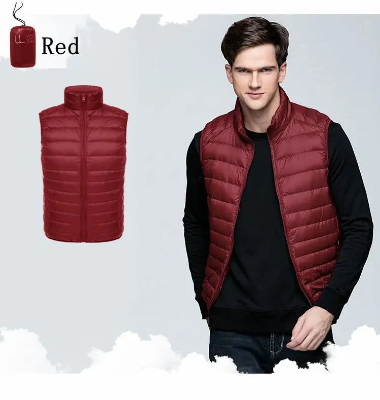 NewBang Men Sleeveless Warm Vest Ultra Light Down Vest Man Winter Solid Sleeveless Jacket Men's Lightweight Waterproof Vests