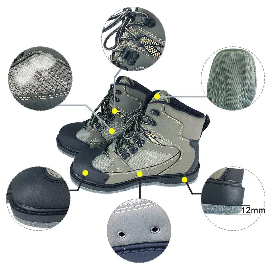 Fly Fishing Shoes Aqua Sneakers Breathable Rock Sport Wading Waders Felt Sole Boots Quick-drying No-slip For Fish Pants Clothing - Premium Shoes from Lizard Vigilante - Just $139.99! Shop now at Lizard Vigilante