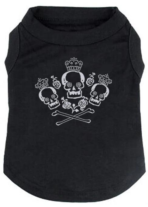 ROSE SKULL Printed T-Shirts Pet Puppy Shirts Tee Polyester Clothes Tank Tees Top for All Seasons - Lizard Vigilante