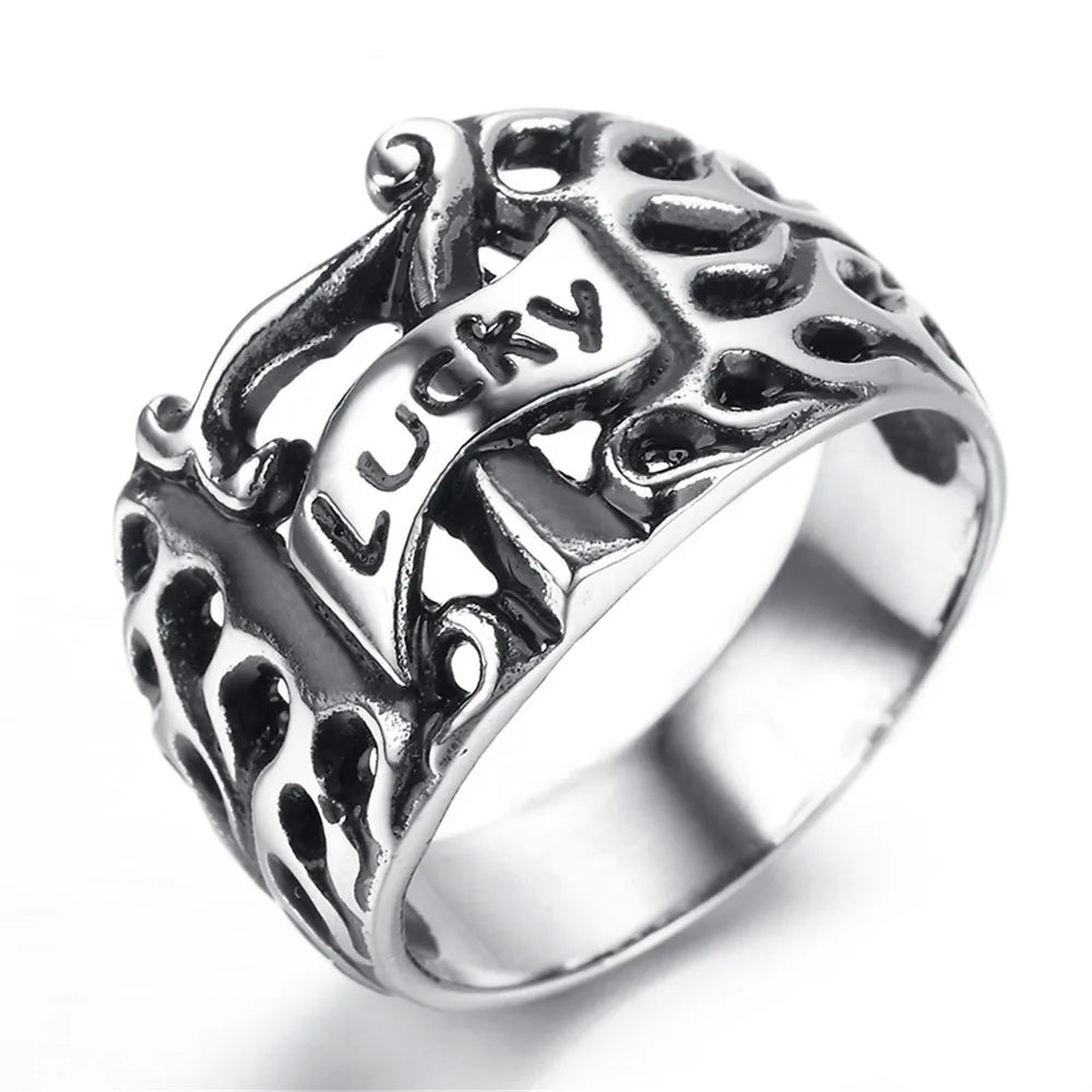 Men's Lucky Seven Casino Ring – Bold Stainless Steel Slot Gambling Ring for High-Stakes Style and Punk Flair - Premium ring from Lizard Vigilante - Just $22.88! Shop now at Lizard Vigilante