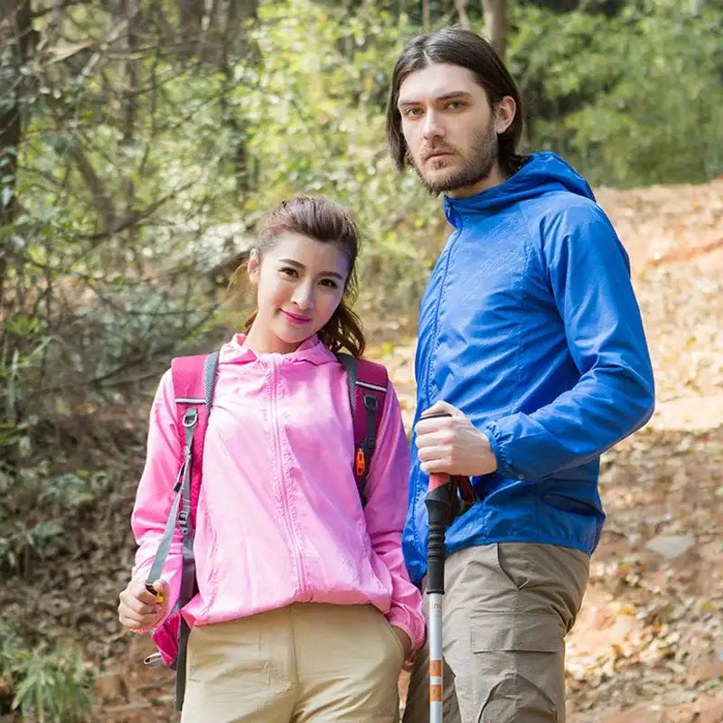 TRVLWEGO Outdoor Running Camping Hiking Bike Sport Jacket UV Proof Ultralight Waterproof Windbreaker Light Rain Proof Coat