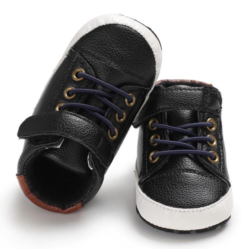 Newborn PU Leather Shoes Winter Fashion Baby Soft Sole Canvas Sneakers 0-12 Months Baby Boy And Girl
