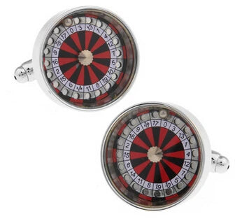 Roulette Wheel Cufflinks – Classic Copper Casino-Inspired Accessories for Gamblers, High Rollers, and Style Icons - Premium cufflinks from Lizard Vigilante - Just $19.88! Shop now at Lizard Vigilante