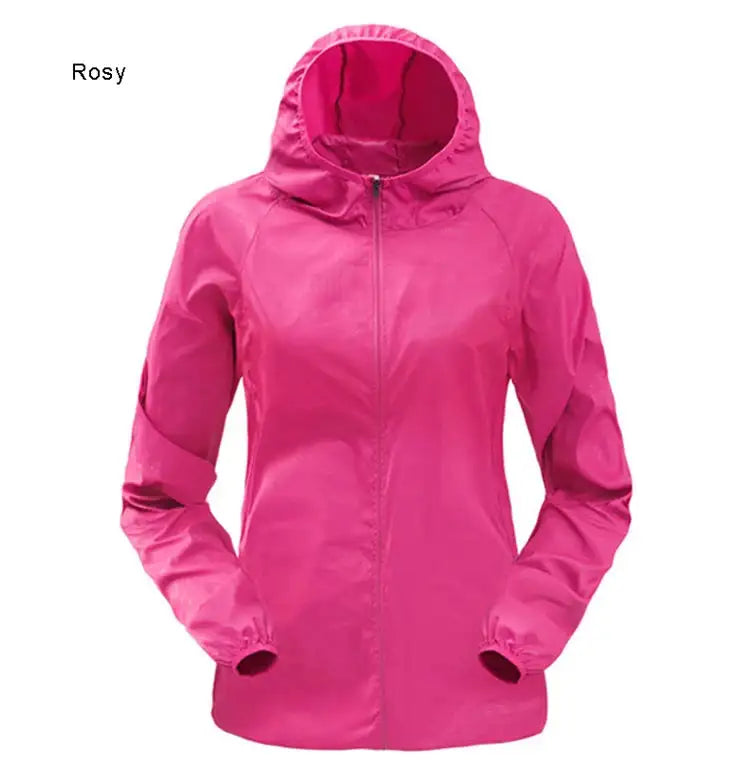 TRVLWEGO Outdoor Running Camping Hiking Bike Sport Jacket UV Proof Ultralight Waterproof Windbreaker Light Rain Proof Coat