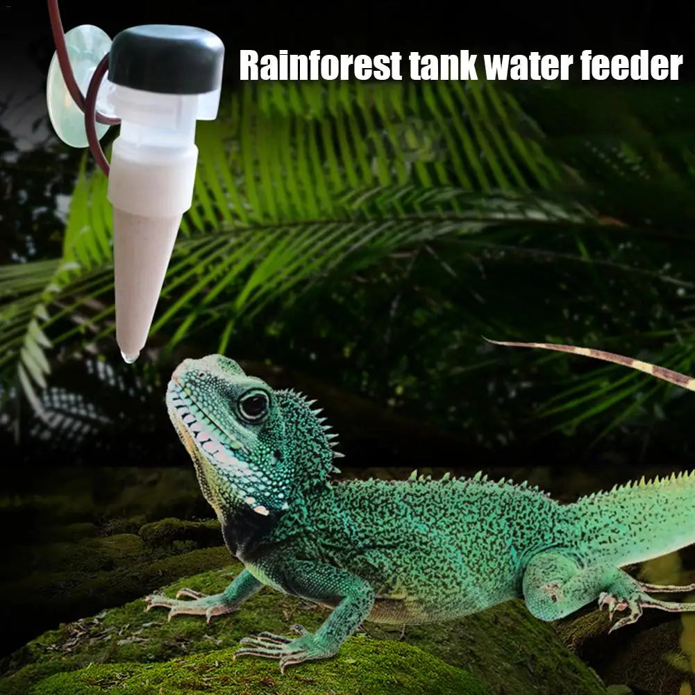 Chameleon Water Drinker Rainforest Cylinder Reptile Humidifier Flower Automatic Watering Sprinkler – 1300ML - Premium reptile feeder from Lizard Vigilante - Just $22.88! Shop now at Lizard Vigilante