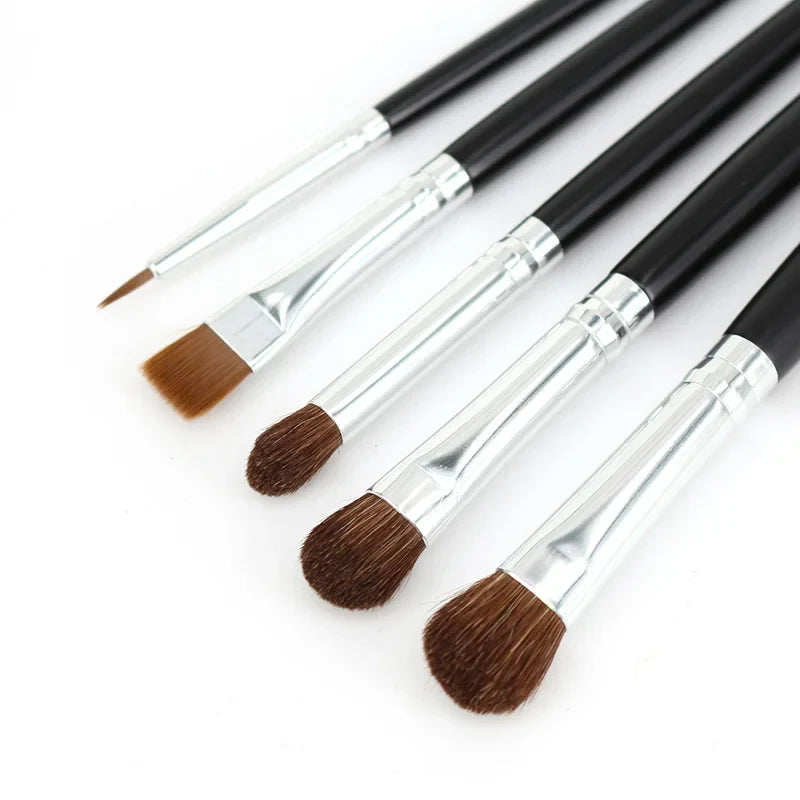 Professional Eyes Makeup Brushes Set Nature Hair Eye Shadow Liner Brow Cream Smudge Contour Shading Blending Makeup Tools Kit
