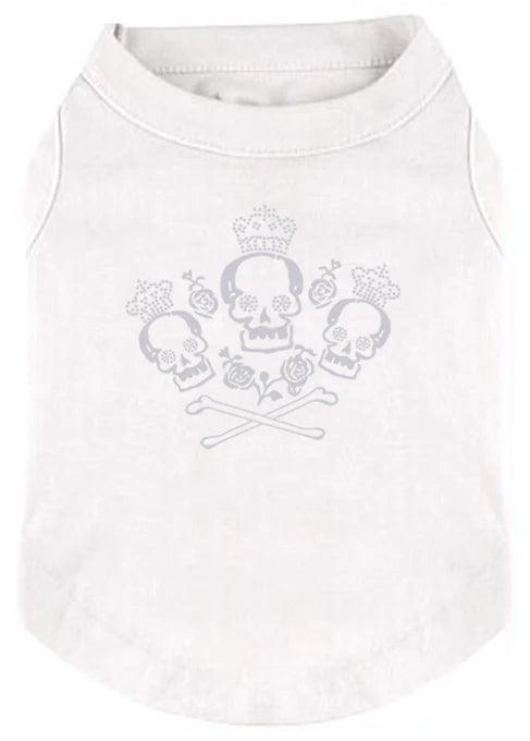 ROSE SKULL Printed T-Shirts Pet Puppy Shirts Tee Polyester Clothes Tank Tees Top for All Seasons - Lizard Vigilante