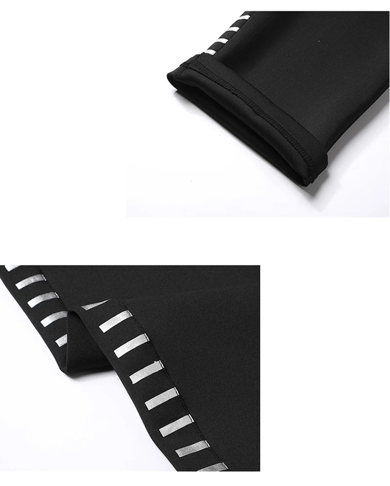 Winter Basketball Tracksuit Men Fashion Reflective Strip Hoodies+Pant Set Outdoor Gym Jogging SportSuit Running Sweatshirt Suits - Premium  from Lizard Vigilante - Just $87.99! Shop now at Lizard Vigilante