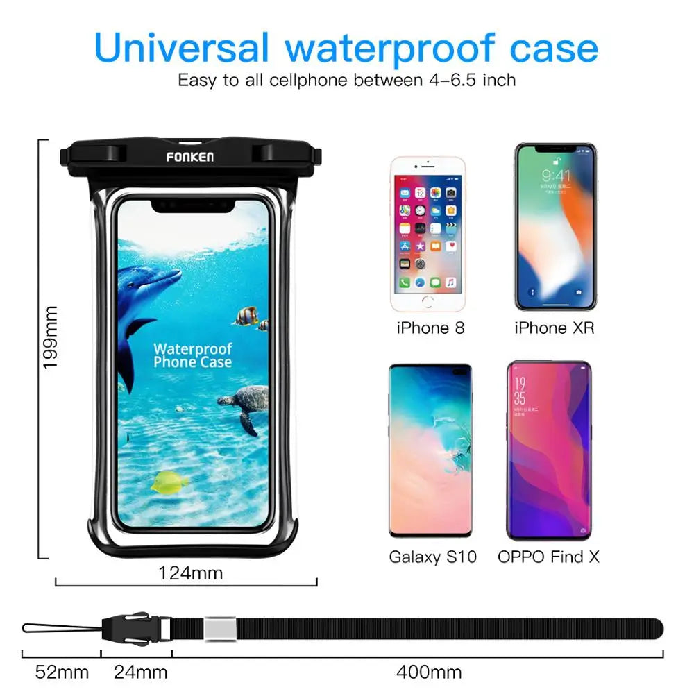 Full View Waterproof Phone Case – Rock the Waves, Keep Your Gear Dry | Snow, Rain, Underwater Survival | Ultimate Waterproof Mobile Pouch for Adventurers - Premium phone case from dsers - Just $17.77! Shop now at Lizard Vigilante
