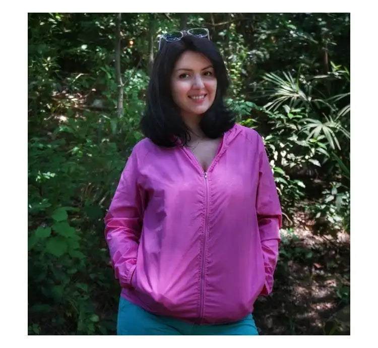 TRVLWEGO Outdoor Running Camping Hiking Bike Sport Jacket UV Proof Ultralight Waterproof Windbreaker Light Rain Proof Coat