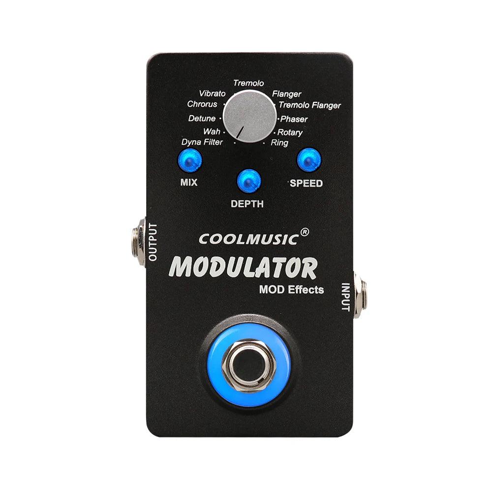 COOLMUSIC Electric Guitar MultiEffect Compressor Pedal Digital Modulator Multi Effects Wah Reverb Chorus Flanger Phaser Vibrato - Lizard Vigilante