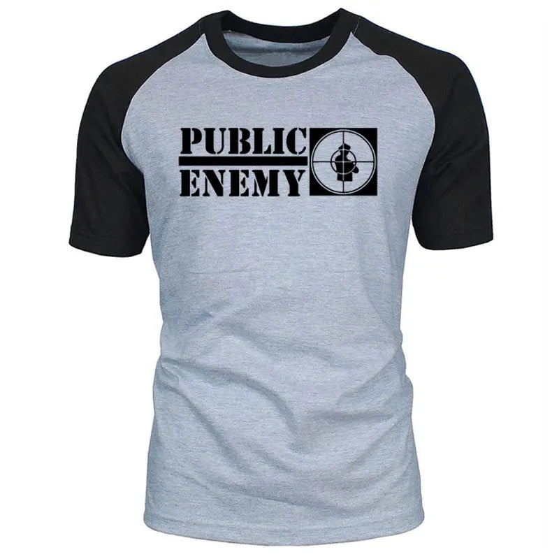 Public Enemy Rock HipHop Rap Music Men's T-Shirt T Shirt Men Short Sleeve O Neck Cotton Casual Top Tee Loose Size - Lizard Vigilante