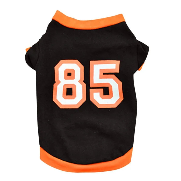 Cool Black Elastic Ronoldo Jersey Pet Dog Clothes Letter & Number Dog Shirt Number 85 And Number 7 Dog Sports Shirts