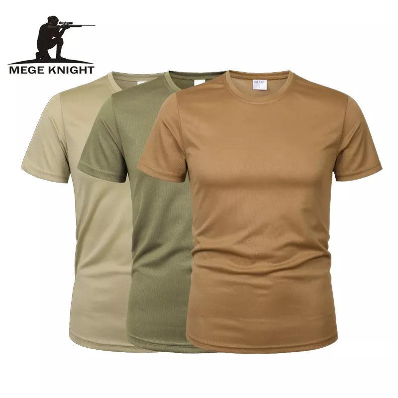 MEGE 3 Pcs/2 Pcs Men Camouflage Tactical T Shirt Army Military ShortSleeve O-neck Quick-Drying gym T Shirts Casual Oversized 4XL - Lizard Vigilante