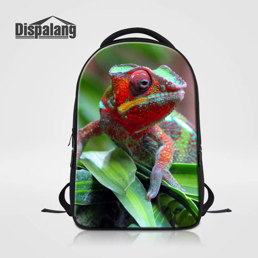 Dispalang Men Laptop Backpack Lizard Animal School Bag Double Shoulder Travel Bag Children Backpack Bolsas Mochilas Femininas - Premium laptop backpack from Lizard Vigilante - Just $67.99! Shop now at Lizard Vigilante