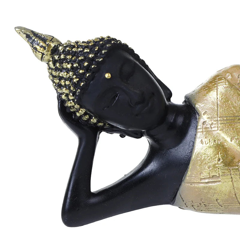 Thai Buddha Figurine Sculpture Sitting Buddha Statue Home Office Decor Indoor Statue Ornament 15cm Feng Shui Ornaments Crafts