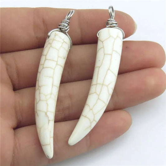 4Pcs/Lot Punk Wolf Tooth Elephant's Tusk Ivory Dangle Charms - Tribal Fang Amulet Pendant for Men Necklaces Jewelry - Premium chsrms from Lizard Vigilante - Just $18.88! Shop now at Lizard Vigilante