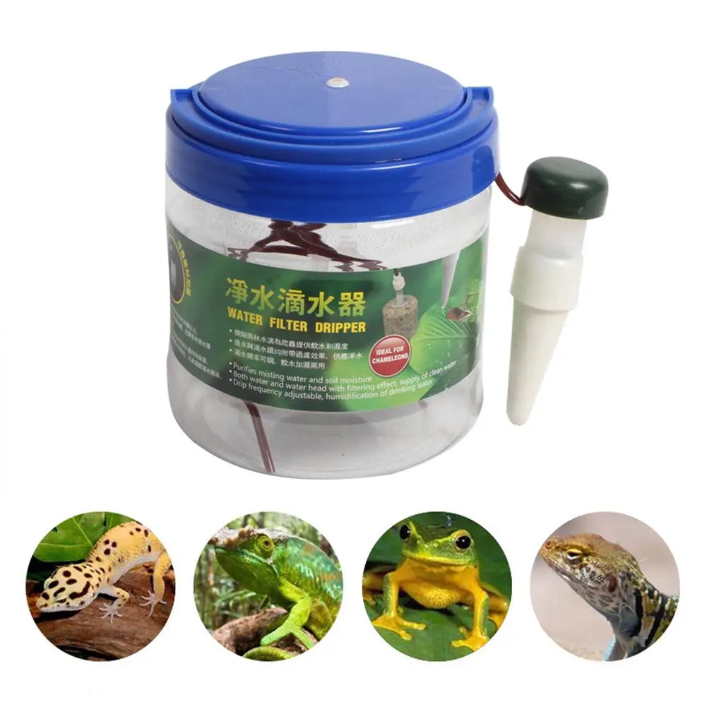 Chameleon Water Drinker Rainforest Cylinder Reptile Humidifier Flower Automatic Watering Sprinkler – 1300ML - Premium reptile feeder from Lizard Vigilante - Just $22.88! Shop now at Lizard Vigilante