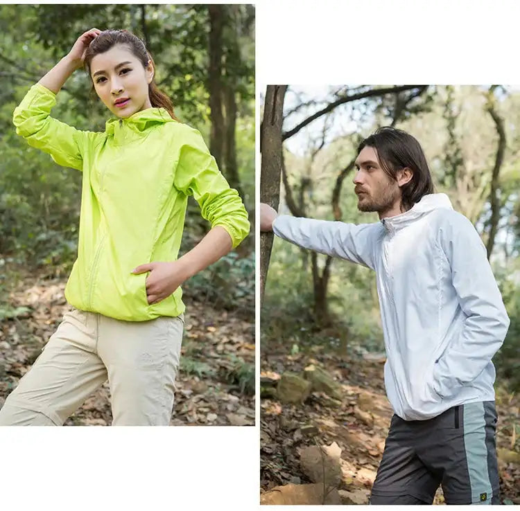 TRVLWEGO Outdoor Running Camping Hiking Bike Sport Jacket UV Proof Ultralight Waterproof Windbreaker Light Rain Proof Coat