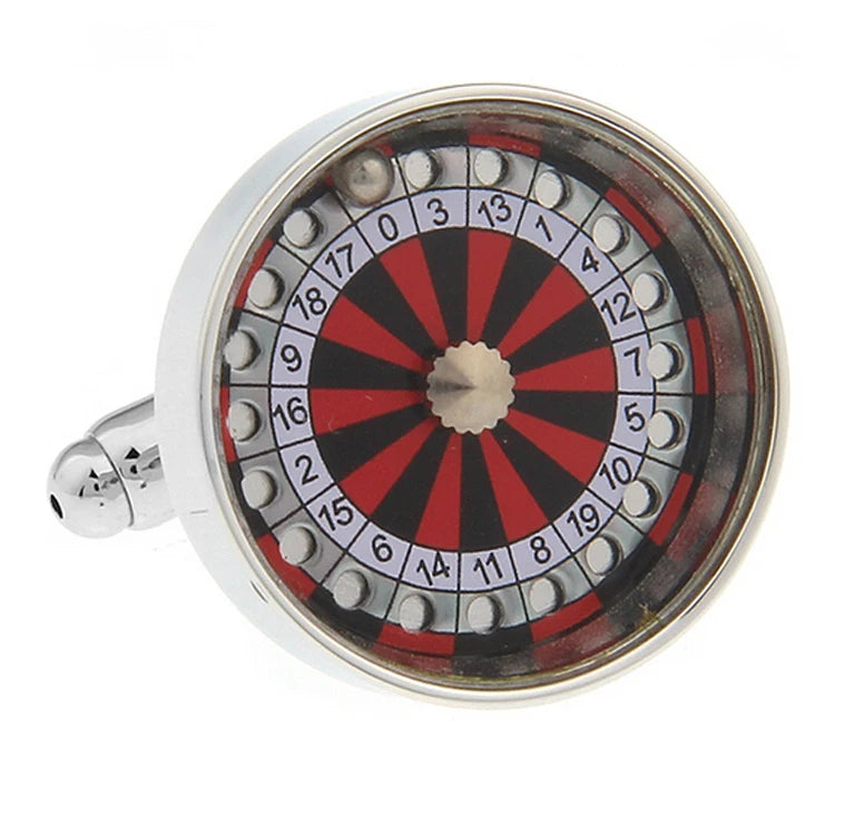 Roulette Wheel Cufflinks – Classic Copper Casino-Inspired Accessories for Gamblers, High Rollers, and Style Icons - Premium cufflinks from Lizard Vigilante - Just $19.88! Shop now at Lizard Vigilante