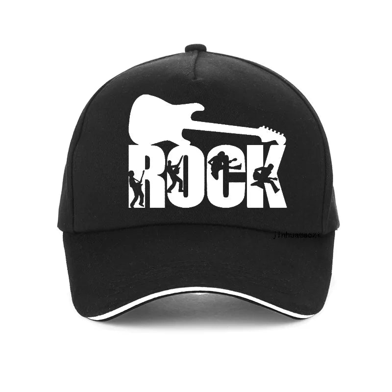 Rockin' the Summer: "ROCK" Baseball Cap - Premium baseball cap from Lizard Vigilante - Just $23.88! Shop now at Lizard Vigilante