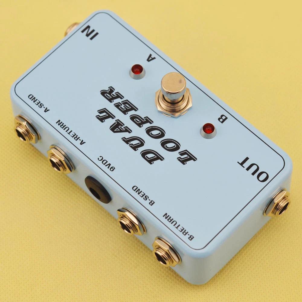 New True-Bypass AB Looper Effect Pedal box GuitarSwitcher Pedal Light Blue Dual Loop Switch - Lizard Vigilante