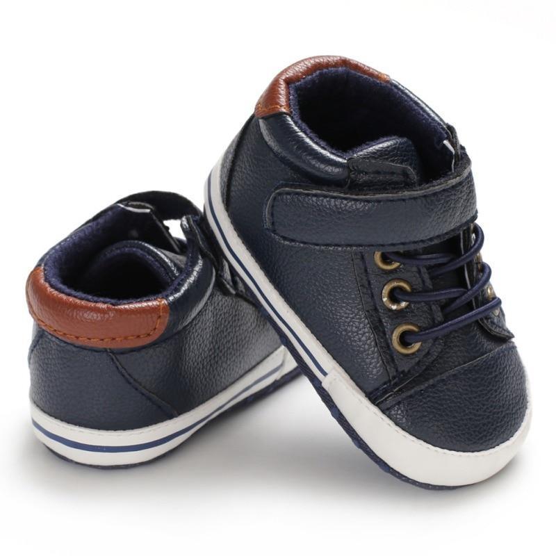 Newborn PU Leather Shoes Winter Fashion Baby Soft Sole Canvas Sneakers 0-12 Months Baby Boy And Girl