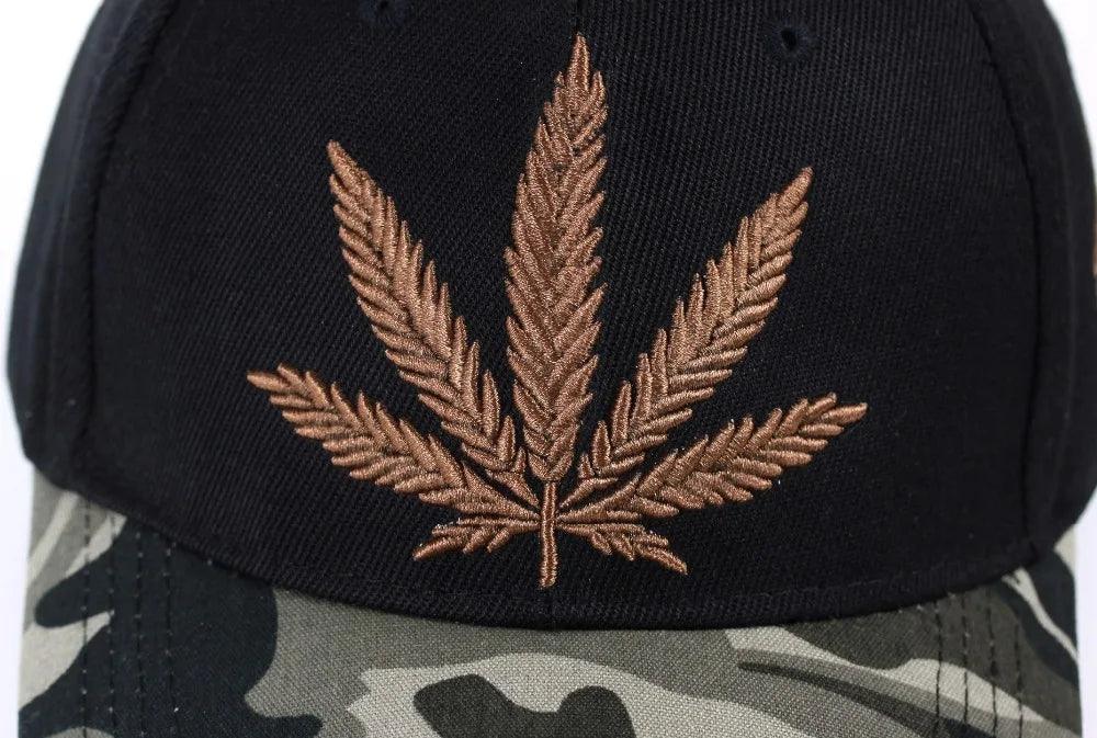 Weed Leaf 3D Embroidery Cap Weed Colors Men Women Brand Baseball Caps Pot Snapback Hats Street Dance Cap Adjustable Bone - Lizard Vigilante