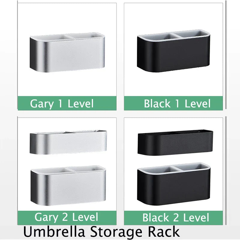 Portable Wall Mounted Umbrella Storage Rack Creative Wall Umbrella Clip Holder Racks Home Storage Hanger Organizer