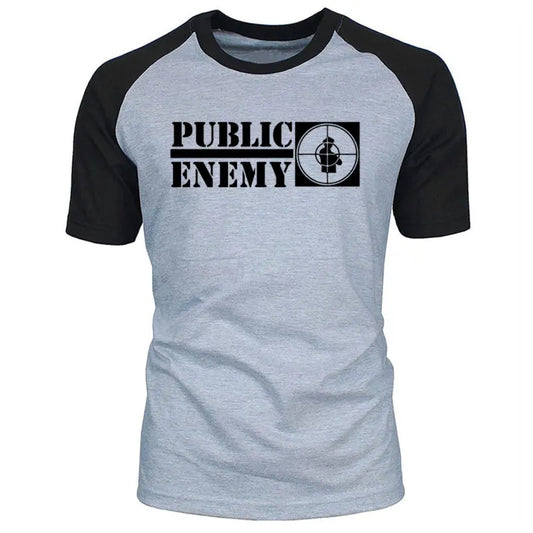 Public Enemy Rock HipHop Rap Music Men's T-Shirt T Shirt Men Short Sleeve O Neck Cotton Casual Top Tee Loose Size - Premium T-Shirt from Lizard Vigilante - Just $23.99! Shop now at Lizard Vigilante