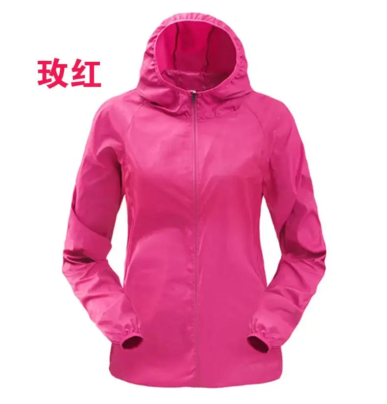 TRVLWEGO Outdoor Running Camping Hiking Bike Sport Jacket UV Proof Ultralight Waterproof Windbreaker Light Rain Proof Coat