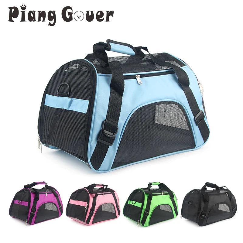 Soft-sided Carrying Portable Pet Bag Pink Dog Carrier Bags Blue Cat Travel Breathable Handbag - Lizard Vigilante