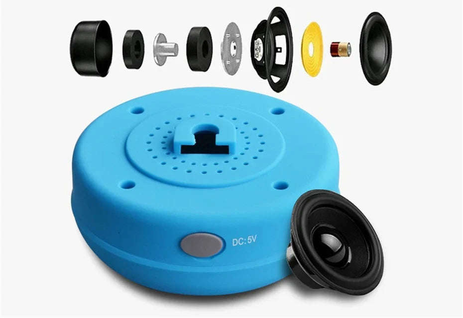 Mini Bluetooth Speaker Shower Subwoofer Waterproof Handsfree Loudspeaker With Suction Cup Mic For Bathroom Pool Beach Car Phone