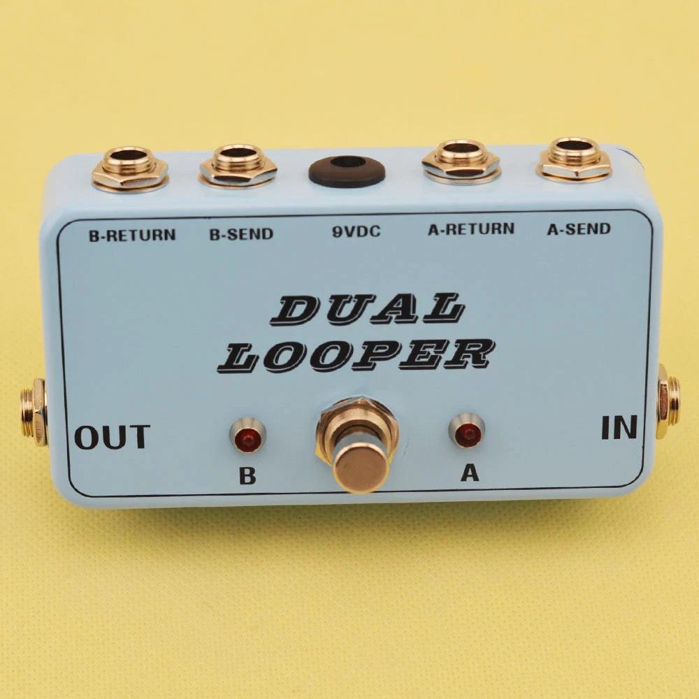 New True-Bypass AB Looper Effect Pedal box GuitarSwitcher Pedal Light Blue Dual Loop Switch - Lizard Vigilante