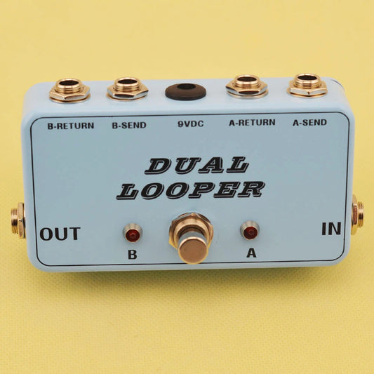 New True-Bypass AB Looper Effect Pedal box GuitarSwitcher Pedal Light Blue Dual Loop Switch - Lizard Vigilante