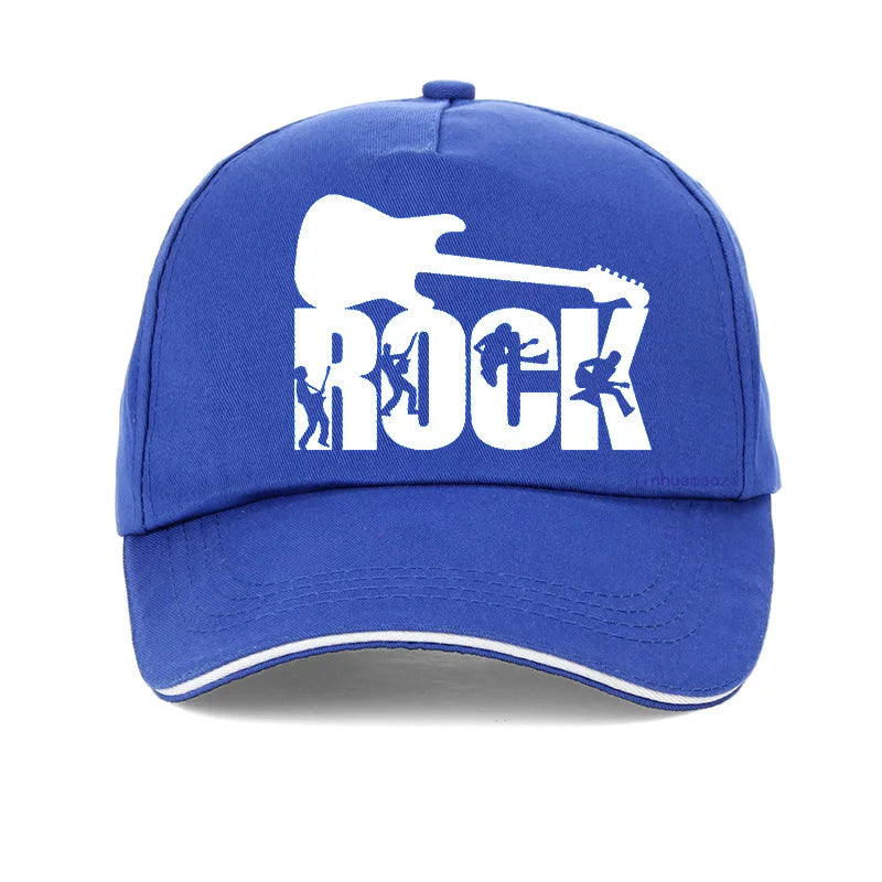 Rockin' the Summer: "ROCK" Baseball Cap - Premium baseball cap from Lizard Vigilante - Just $23.88! Shop now at Lizard Vigilante