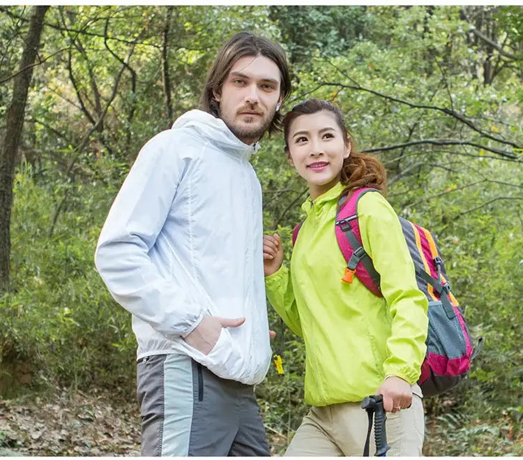 TRVLWEGO Outdoor Running Camping Hiking Bike Sport Jacket UV Proof Ultralight Waterproof Windbreaker Light Rain Proof Coat