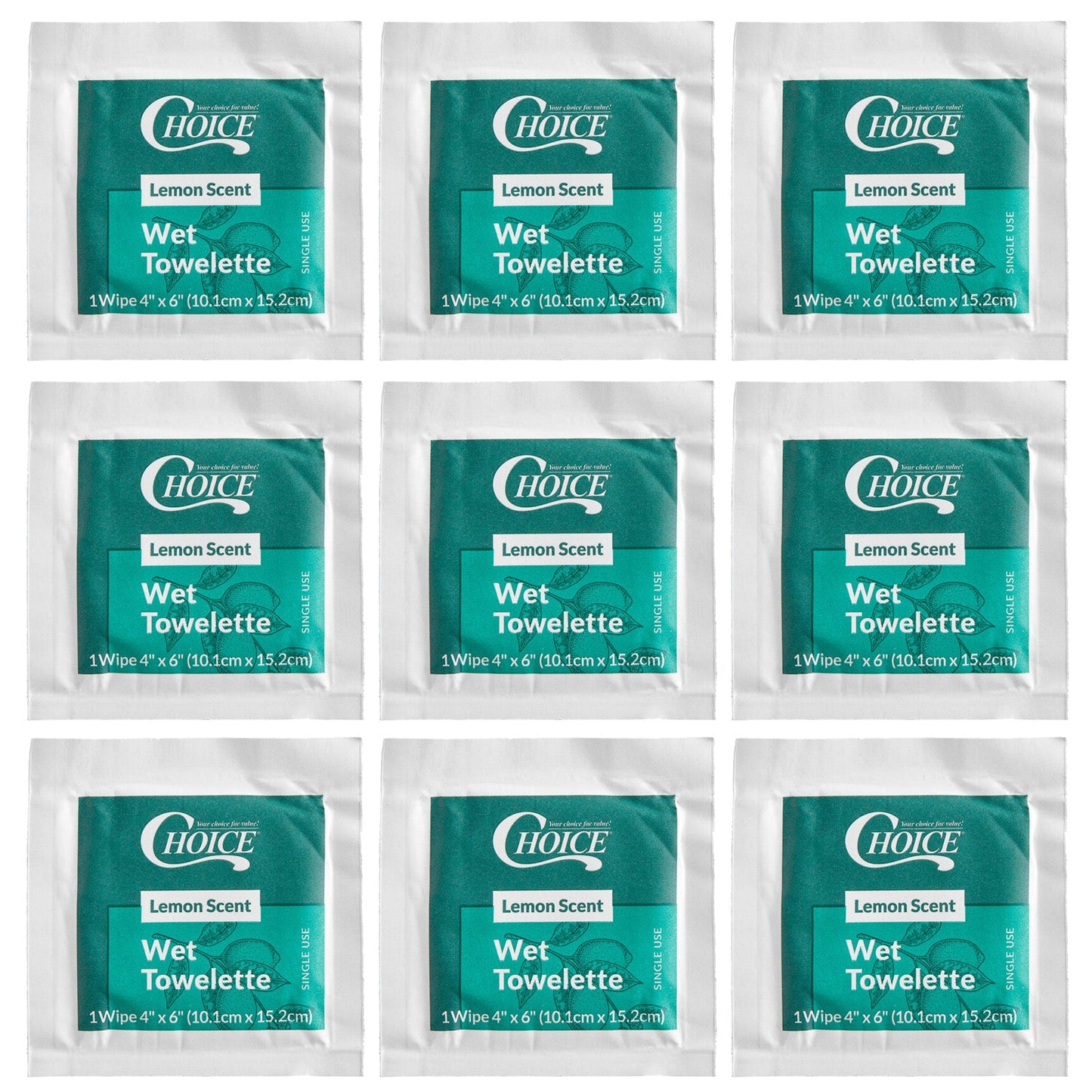 Wet Naps (Moist Towelettes), Pack of 9