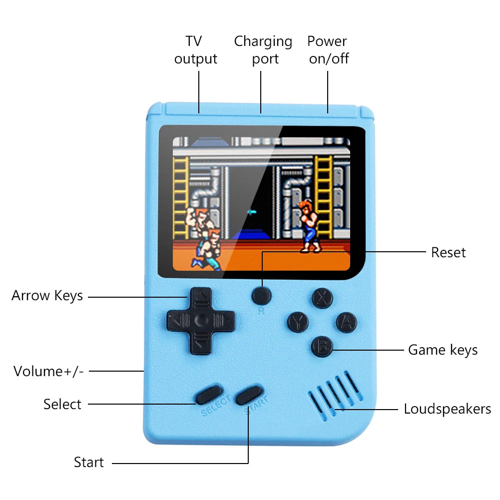 500 Games In One Portable Mini Electronic Video Game Player – Handheld Game Console for Kids, Rechargeable, Fun for All Ages - Premium handheld video game from Lizard Vigilante - Just $33.88! Shop now at Lizard Vigilante