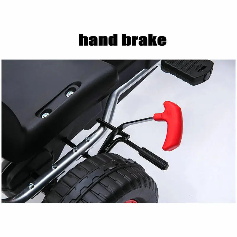 The Lizard Vigilante Little Racer X4” Kids 4-Wheel Pedal Go-Kart — Metal Frame, Racing Steering Wheel & Hand Brake Fury