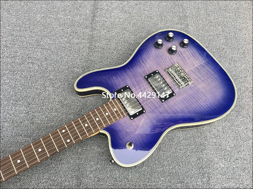 Purple Flame Riotcaster TL — Custom-Shop Electric Guitar With Maple Neck & Rosewood Fury