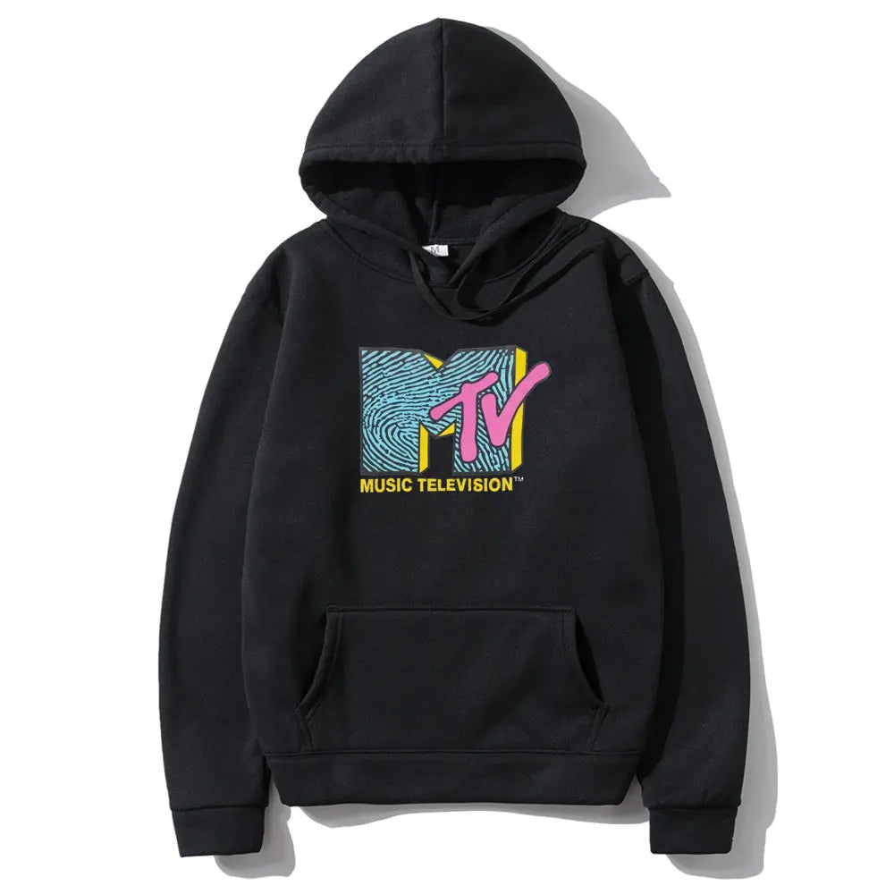 MTV Music Television Retro Hoodie – Unisex Hip Hop Streetwear Sweatshirt - Premium hoodies from Lizard Vigilante - Just $39.93! Shop now at Lizard Vigilante