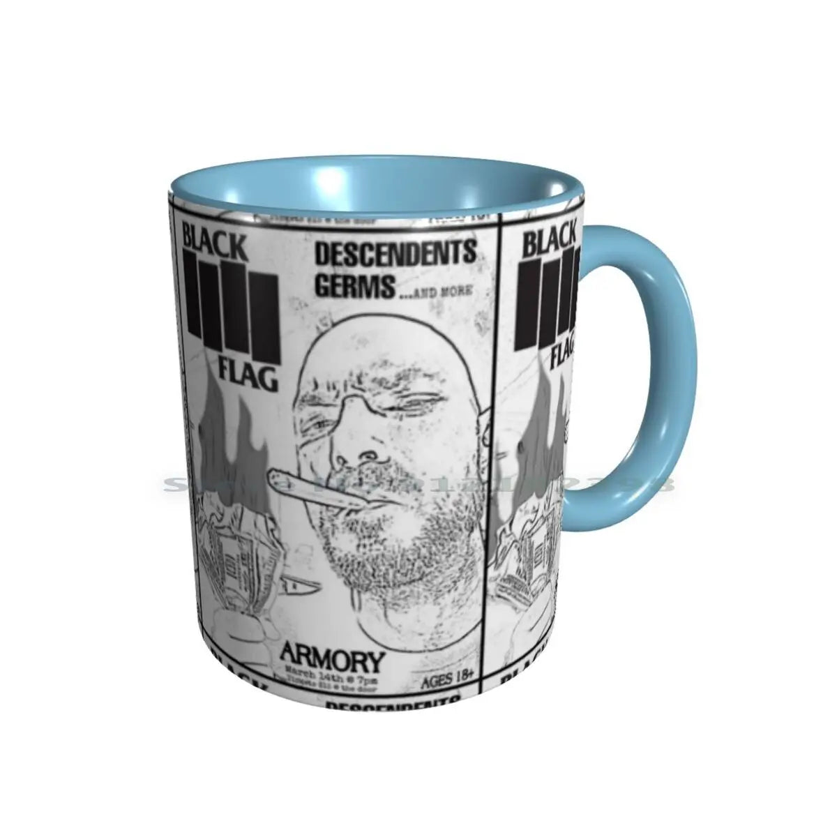 Black Flag Armory Ceramic Mug – Punk, Thrash Metal, and Protest-Themed Coffee Cup - Premium Ceramic Mugs from Lizard Vigilante - Just $22.88! Shop now at Lizard Vigilante